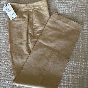 Zara Women's Cream Straight Leg Pants